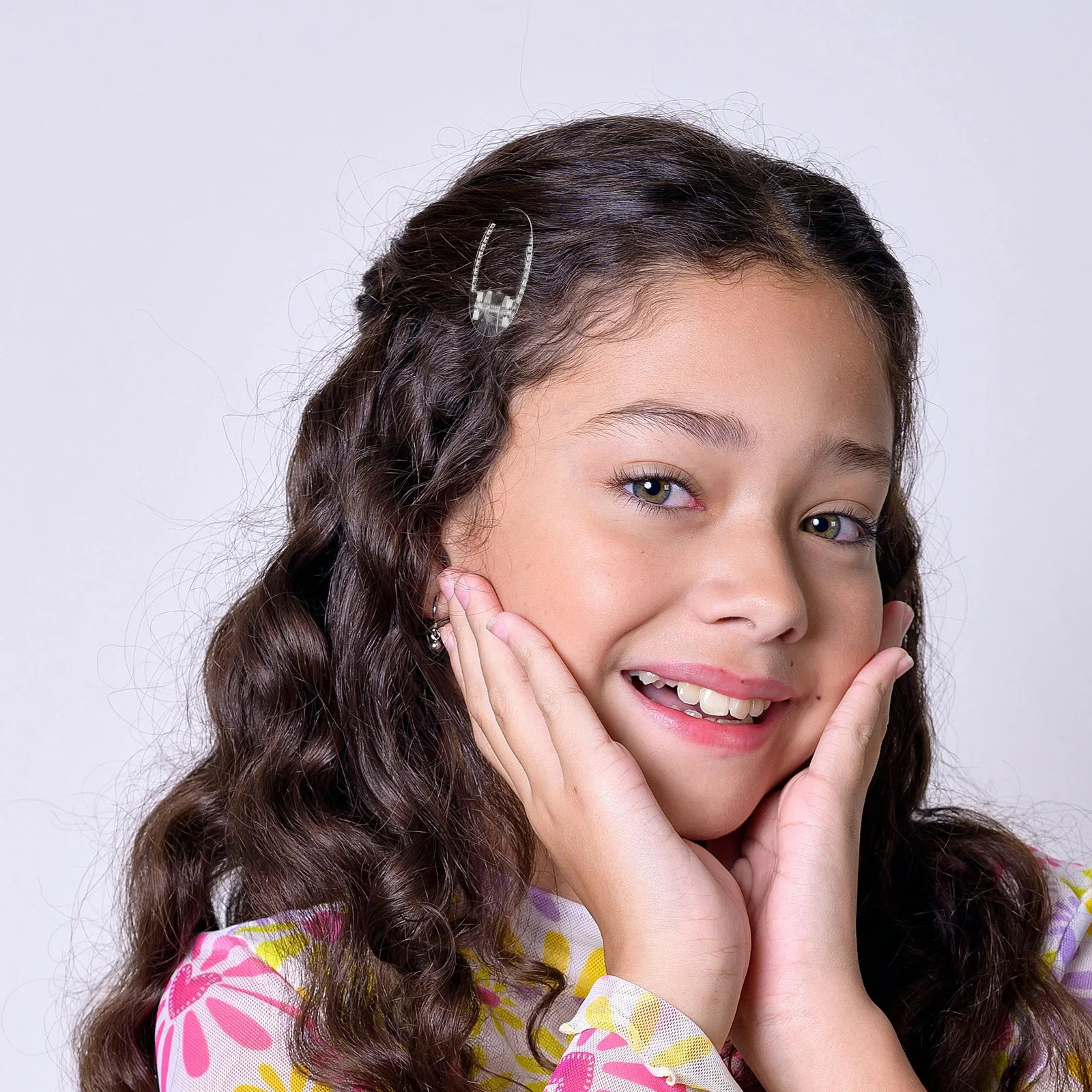 

20pcs Hair 4Cm Transparent Oval Snap Barrettes No-Slip Small Clips For Flat Hair Clips Side Slide