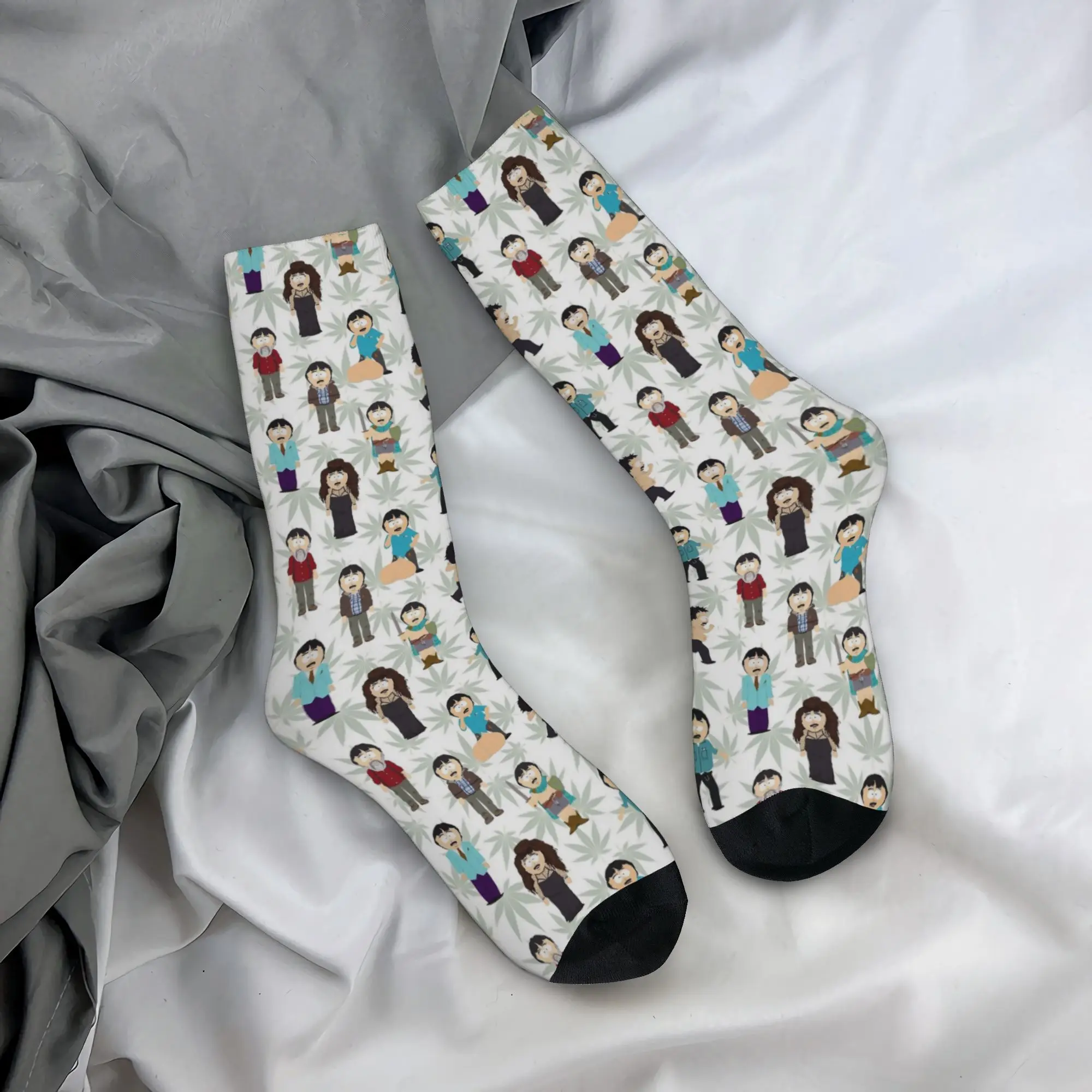 

Winter Warm Fashion Women Men South-Parks Cartoon Socks Randy Sweat Absorbing Basketball Socks