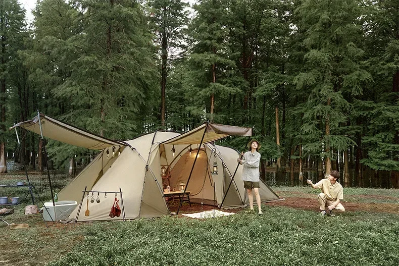 Naturehike Widder-Tunnelzelt, Camping, Outdoor, für 4–6 Personen, großes Raumzelt, 4-Jahreszeiten-Zelt, erweitertes Zelt, Familien-Reisezelt, wasserdicht – Detail 21