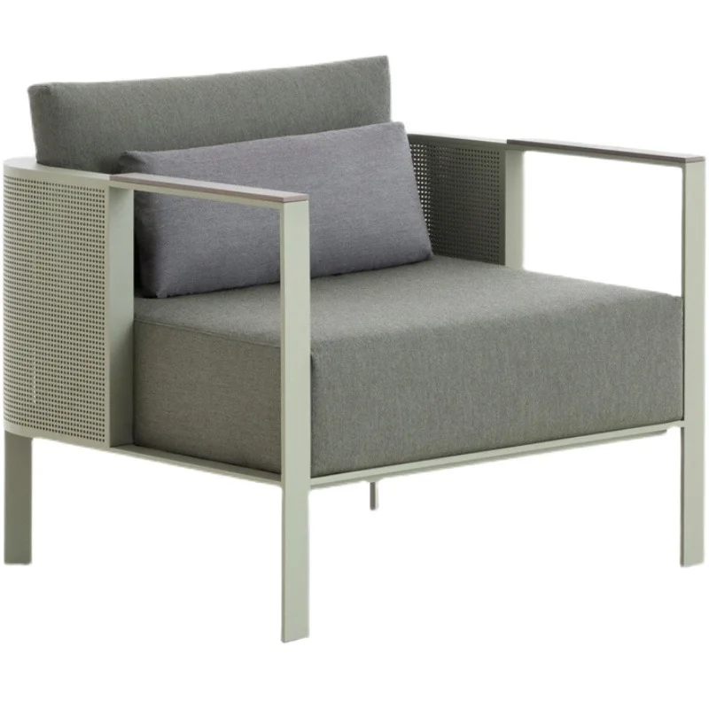 

Stainless steel simple leisure furniture sofa Nordic light luxury villa living room courtyard garden open-air outdoor