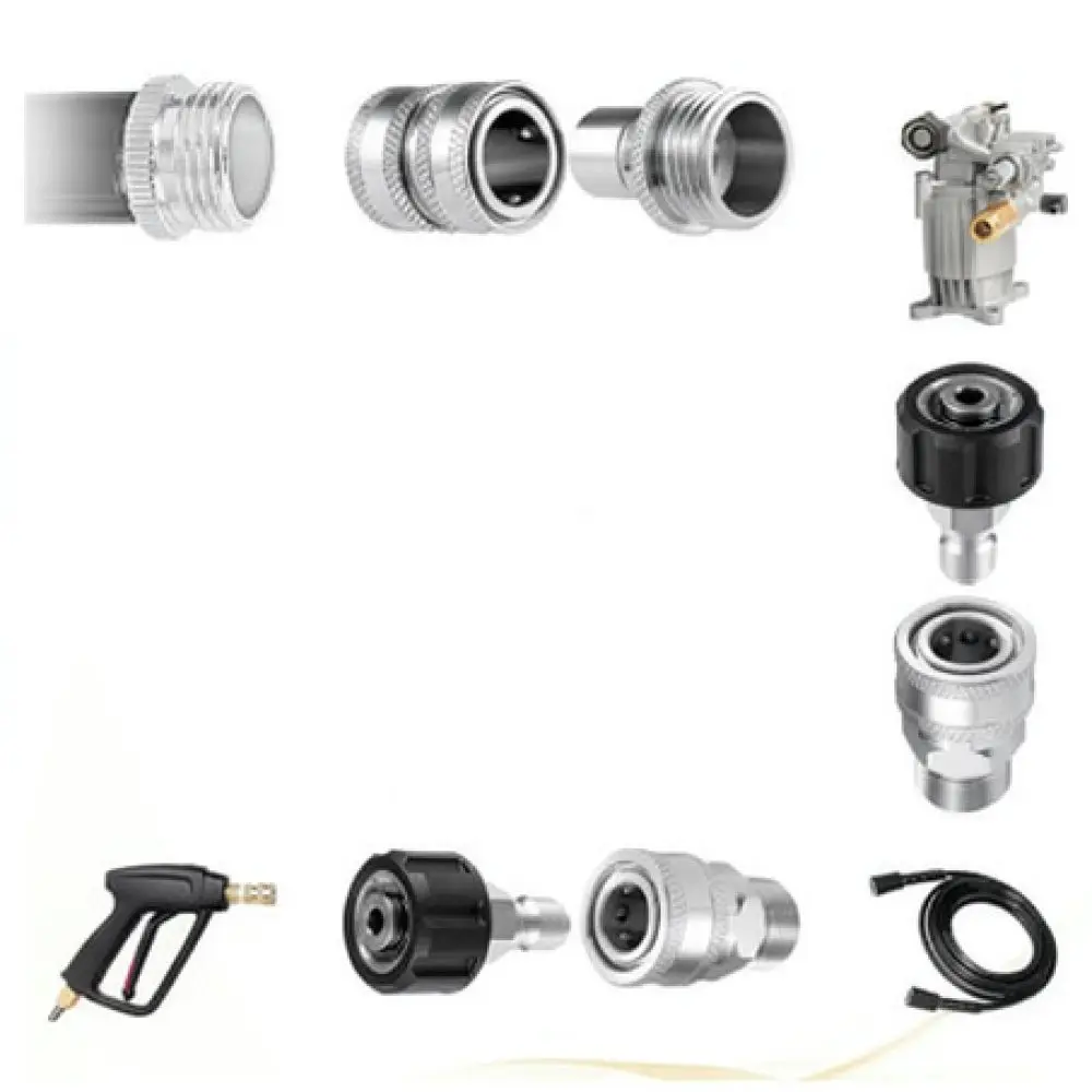 High Pressure Cleaning Machine Adapter M22 14mm To 3 8 Inch Quick Connect Fitting Stainless Steel Hose Pipe Connector