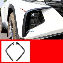 Side Rear Louvers Blinds Window Front Air Vent Wind Knife Strip Wheel Eyebrow Frame For Hyundai Tucson NX4 2021 + Car Styling