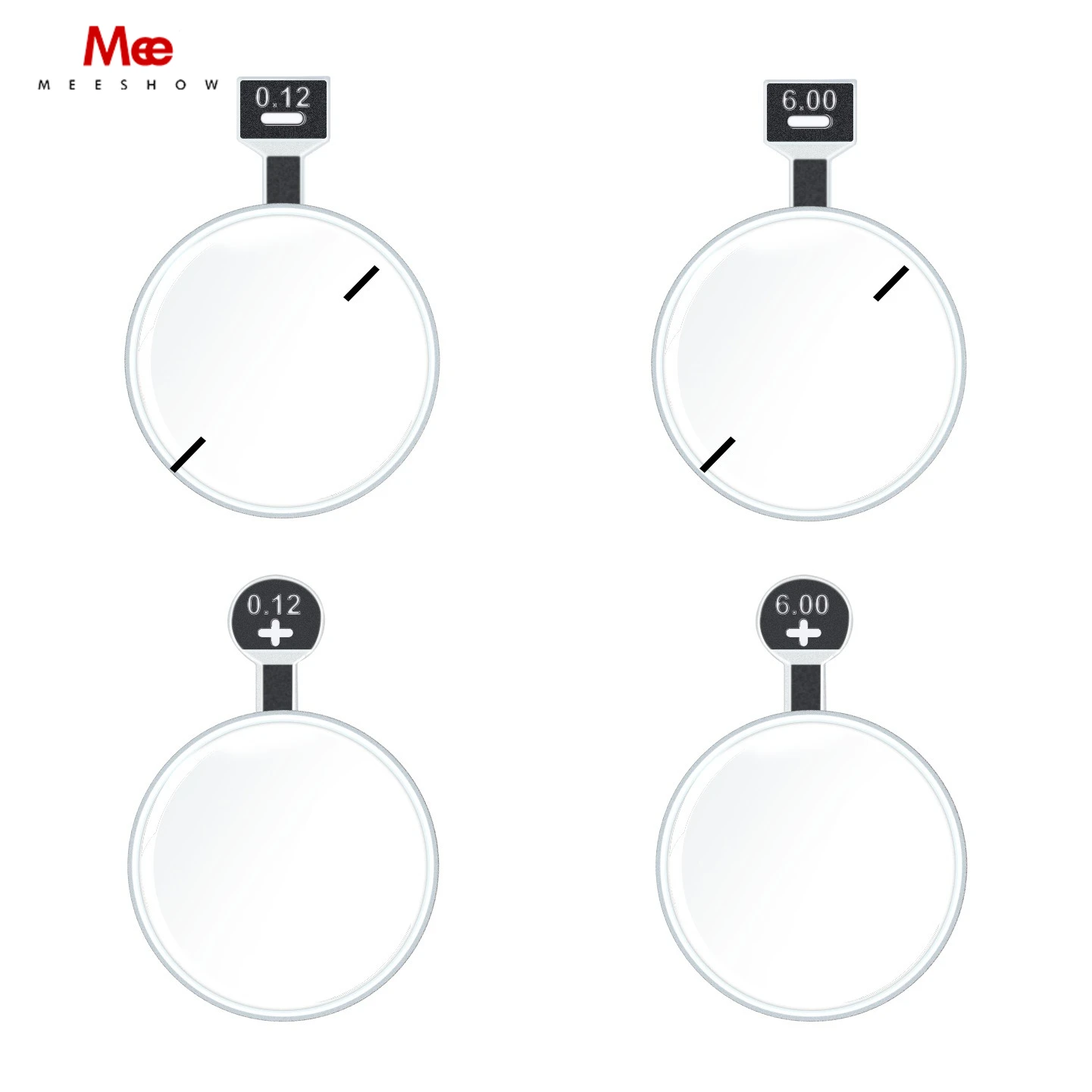 Professinal 1pc Optical Trial Ophthalmic Lens Spherical Trial Lens Set Metal RimsLenses DIA 38mm ±0.12D ±6.00D