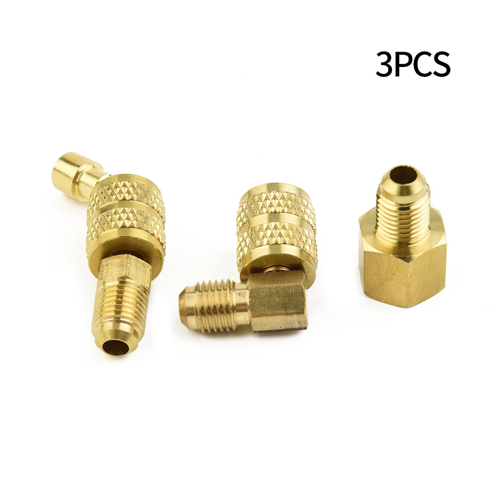 R410a Connector Adapter R134a Tank/vacuümpomp Adapter Vacuümpomp Voor Mini Split Systeem HVAC Messing Onderhoud Tool