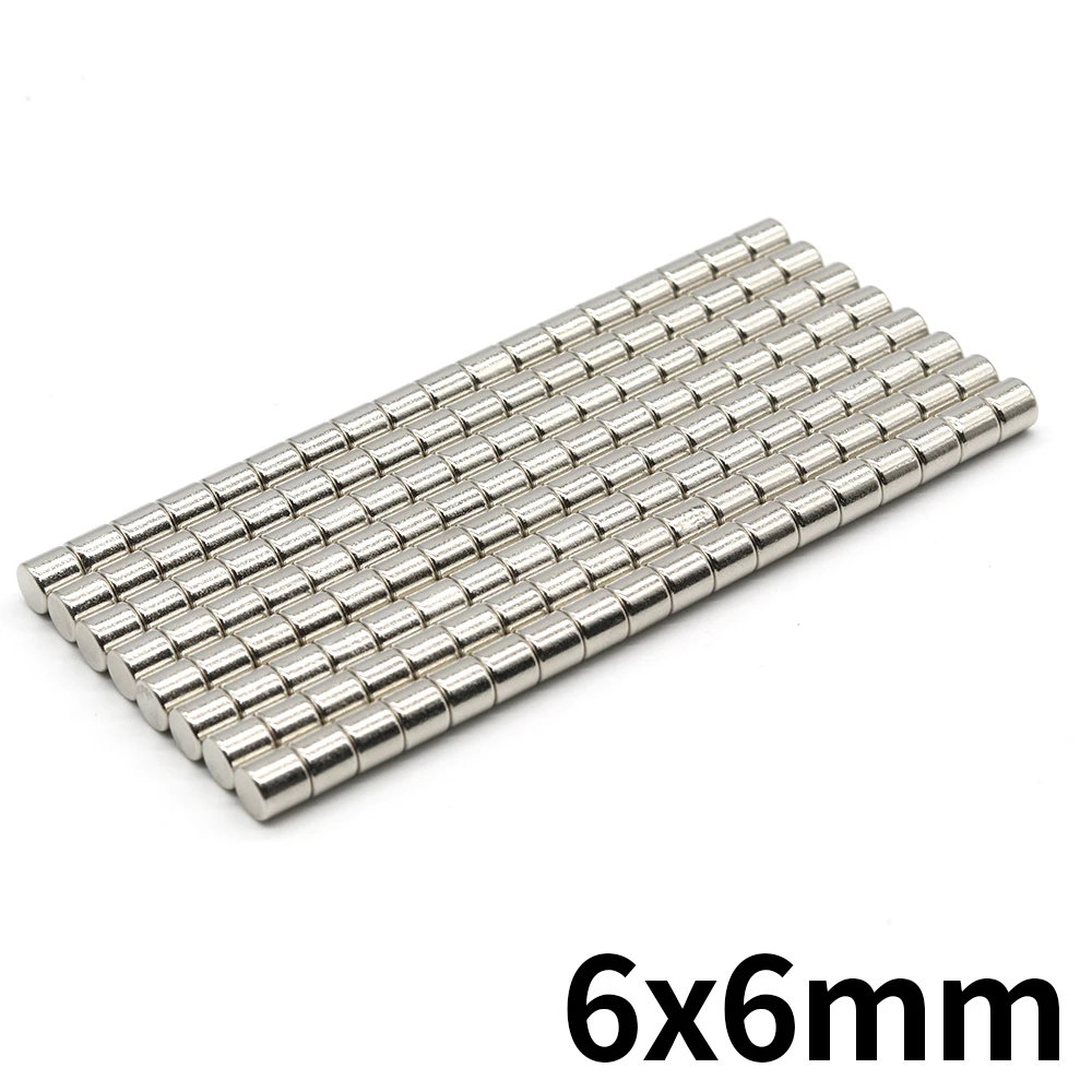 

Neodymium Magnet Small Round Magnet 6x6 N35 6mm x 6mm Permanent NdFeB Super Strong Powerful Magnets imans6*6 10/20/50/100/200Pcs