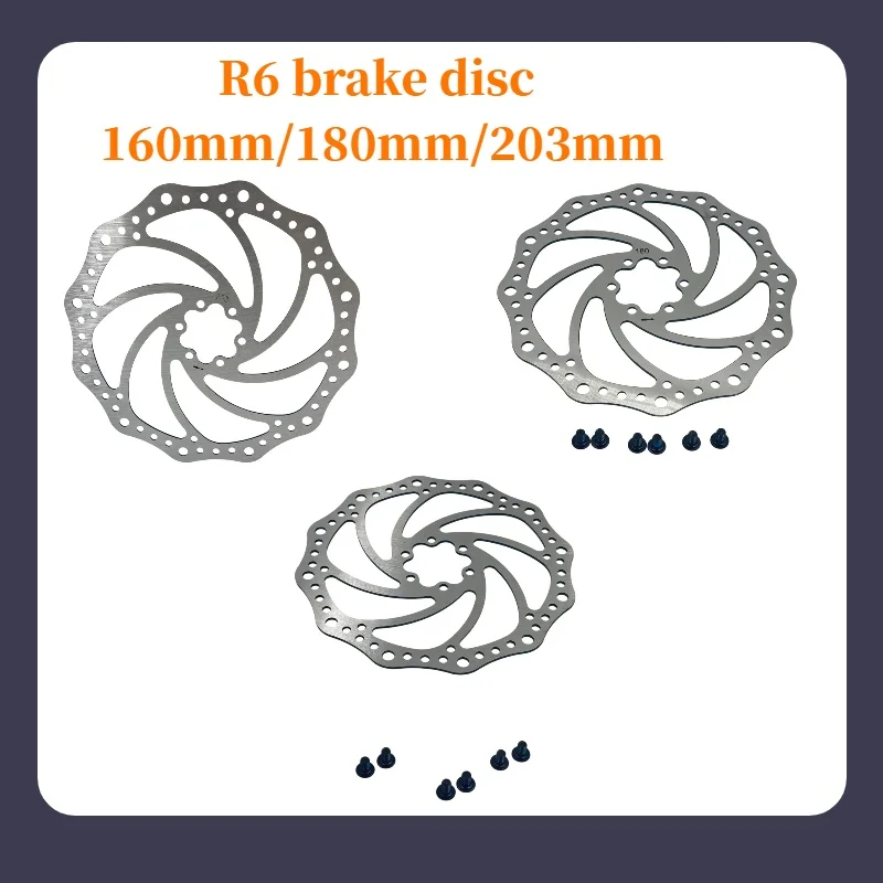 

160 180 203MM disc brake R6 brake disc R6 series silver brake disc RAMBOMIL disc brake bicycle disc 6 hole tool parts
