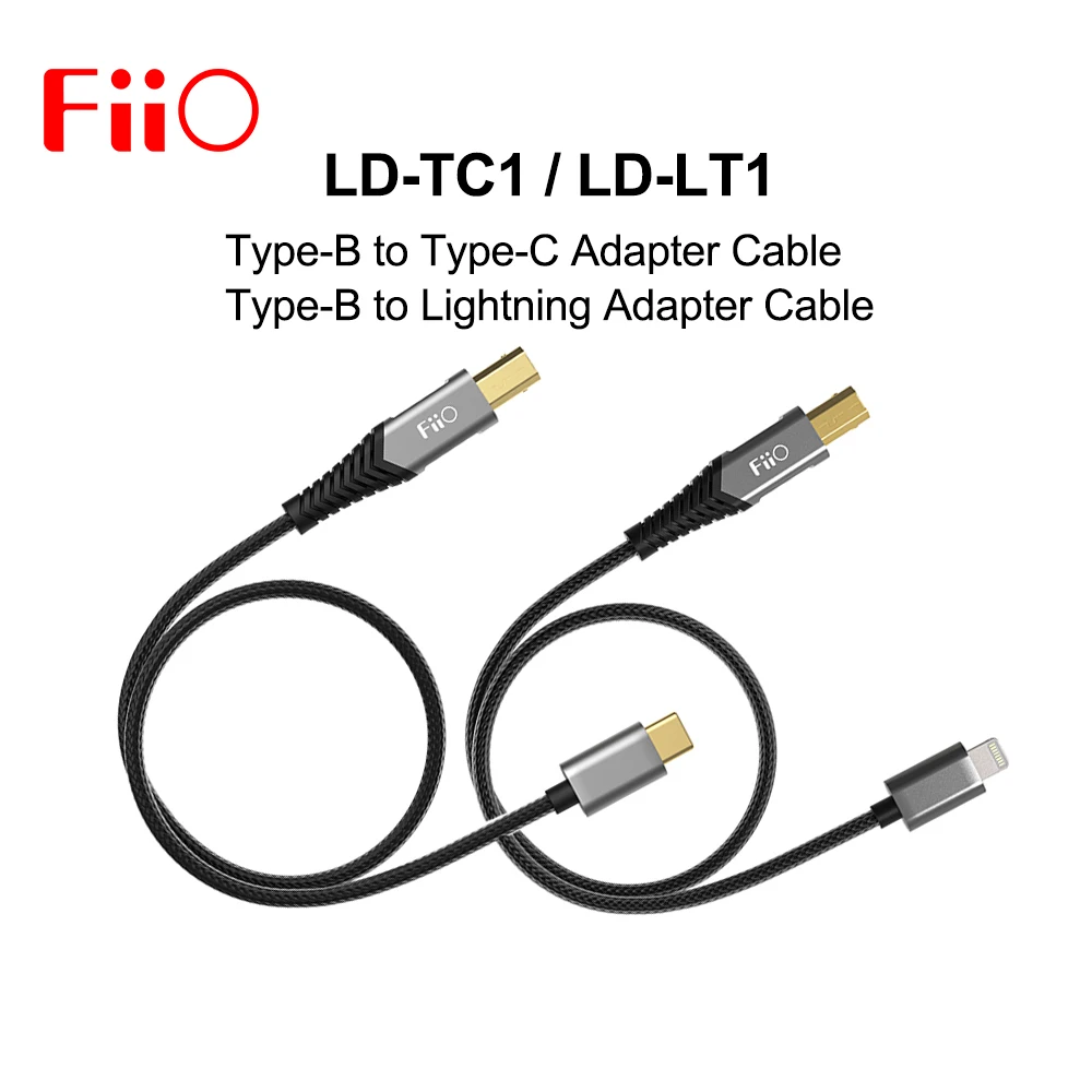 

Fiio LD-LT1/LD-TC1 USB Type-B to Lightning/Type-C Adapter Auido Cable About 50cm for K9 PRO/K5 Pro