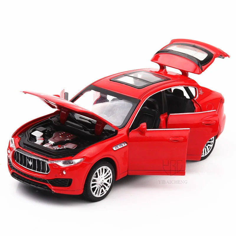 1:32 Maserati Levante Alloy Car Models Toy Suv Off-road Metal Model 6 Doors Opened Simulation High Quality Pull Back SUV Model