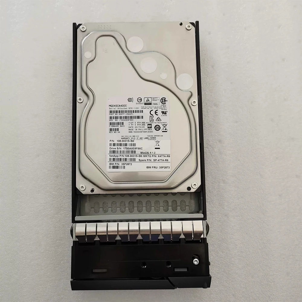 Server Hard Disk For NetApp 4TB 3.5'' SATA SP-477A-R6 108-00315 X477A-R6 HDD