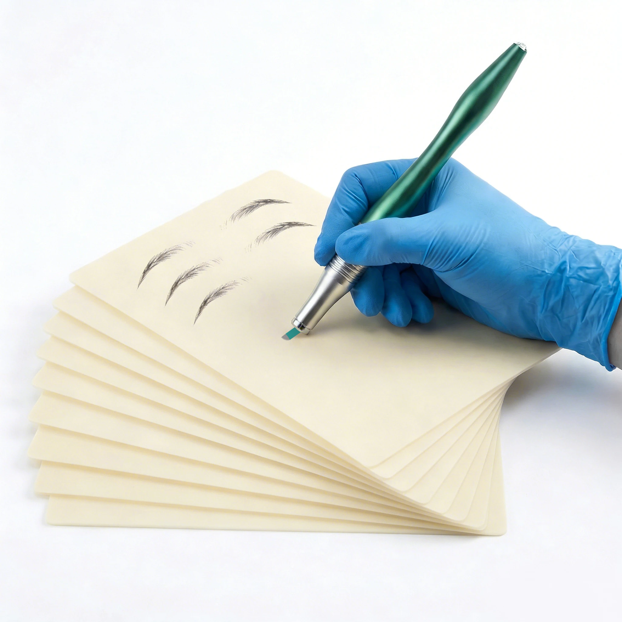 

3/2/1 шт. Двусторонние заготовки для тренировок по перманентному макияжу и татуировке, 14x19 см