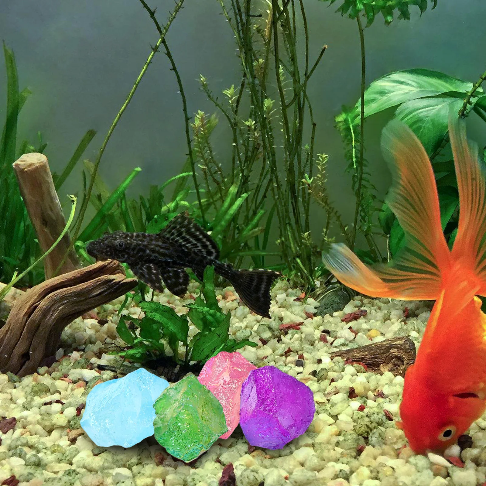 

4Pcs Stylish Color Crystal Raw Stones Aroma Diffuser Unique Decorative Stones For Aquariums And Flower Pots Healing Stones