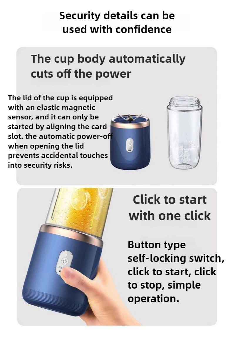 ミニ充電式ジュースカップ DIY 果物と野菜ジューサー便利なジューサー家庭用補完食品機械