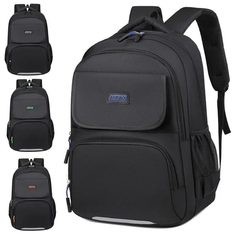 Travel School Backpack with Reflective Strip for Boys and Girls,Large Capacity Dirt Resistant Laptop Bag,College Student Daypack