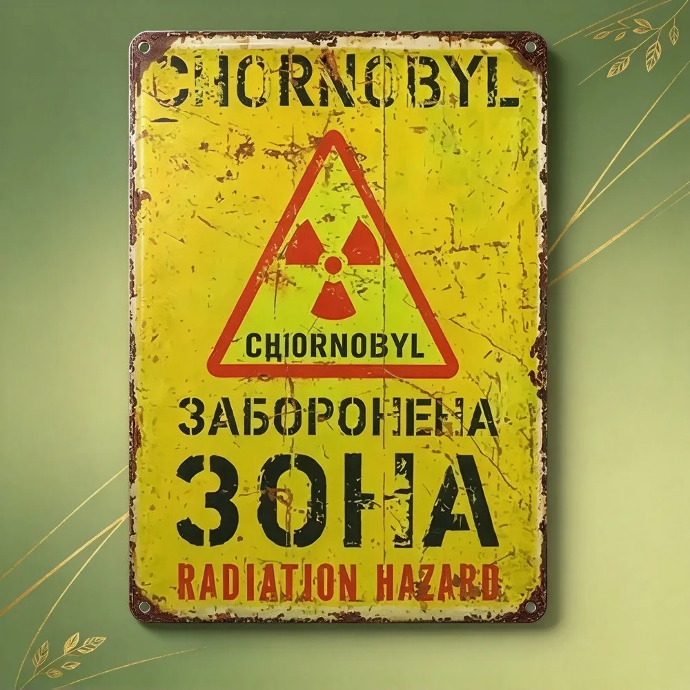 CIFBUY Retro Warning Style Metal Tin Sign Vintage Distressed Wall Plate Decor for Garage Bar Man Cave Home Wall Ornament