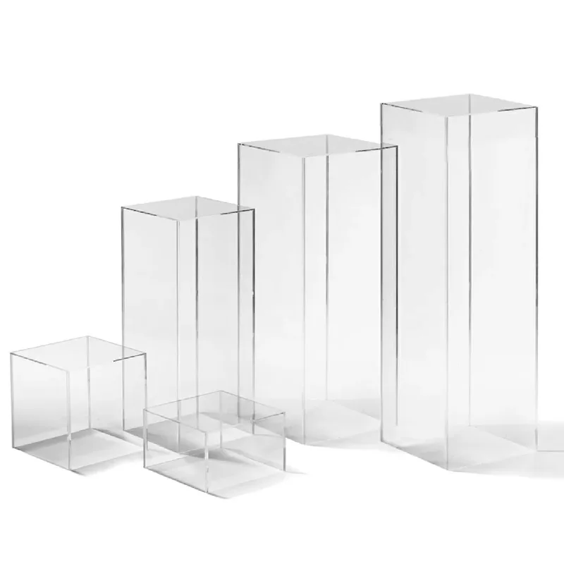Transparent acrylic display box base bracket riser column base