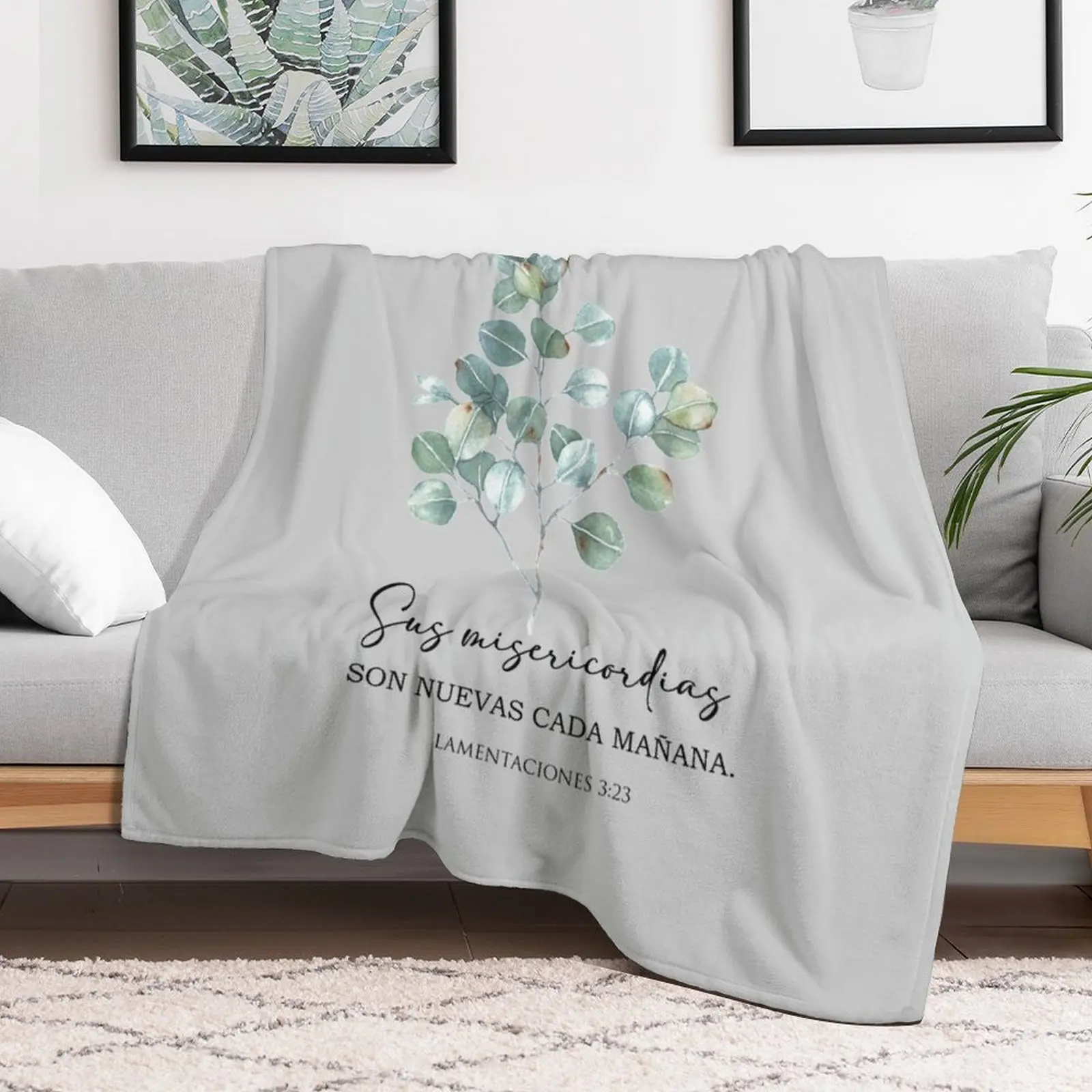 Sus misericordias son nuevas cada ma?ana spanish bible verse Throw Blanket