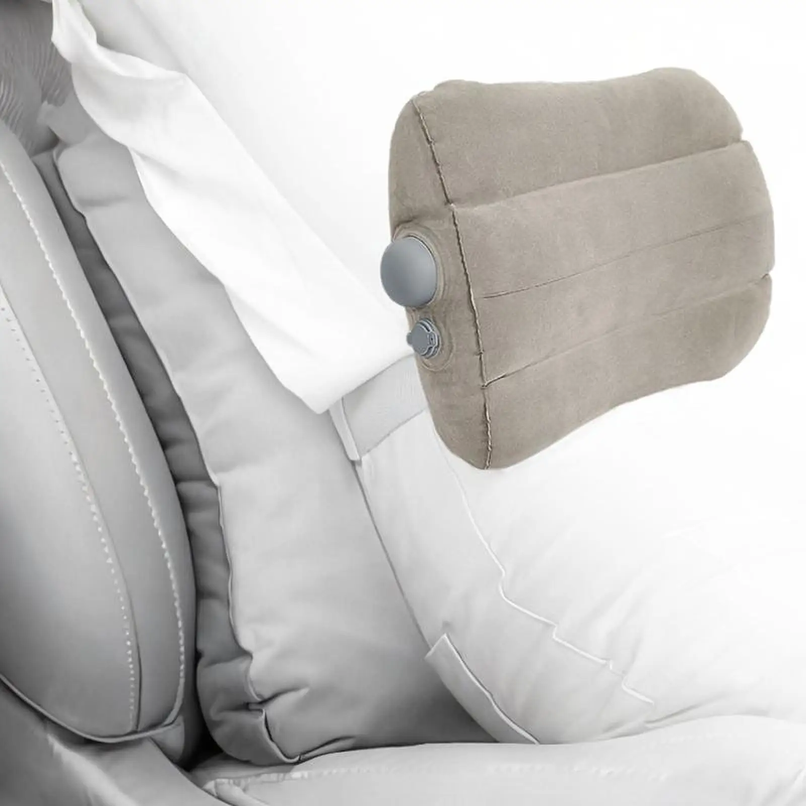 اضغط على وسادة الخصر القابلة للنفخ وسادة السفر للنوم لسرير الطائرة