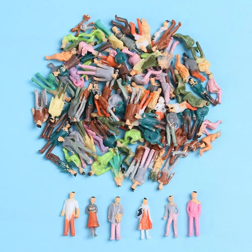 10/100pcs 1:200/1:150/1:100 Sand Table Model Mixed Color 1:75/1:50/1:30/1:25 Scale Building People Mixed Pose Handmade