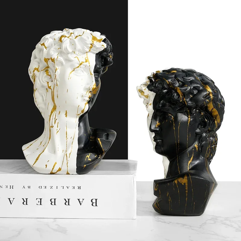 

Цельный скандинавский персонаж Давида, портрет, скульптура из смолы, образец декора комнаты, художественная фигурка для гостиной, домашний декор