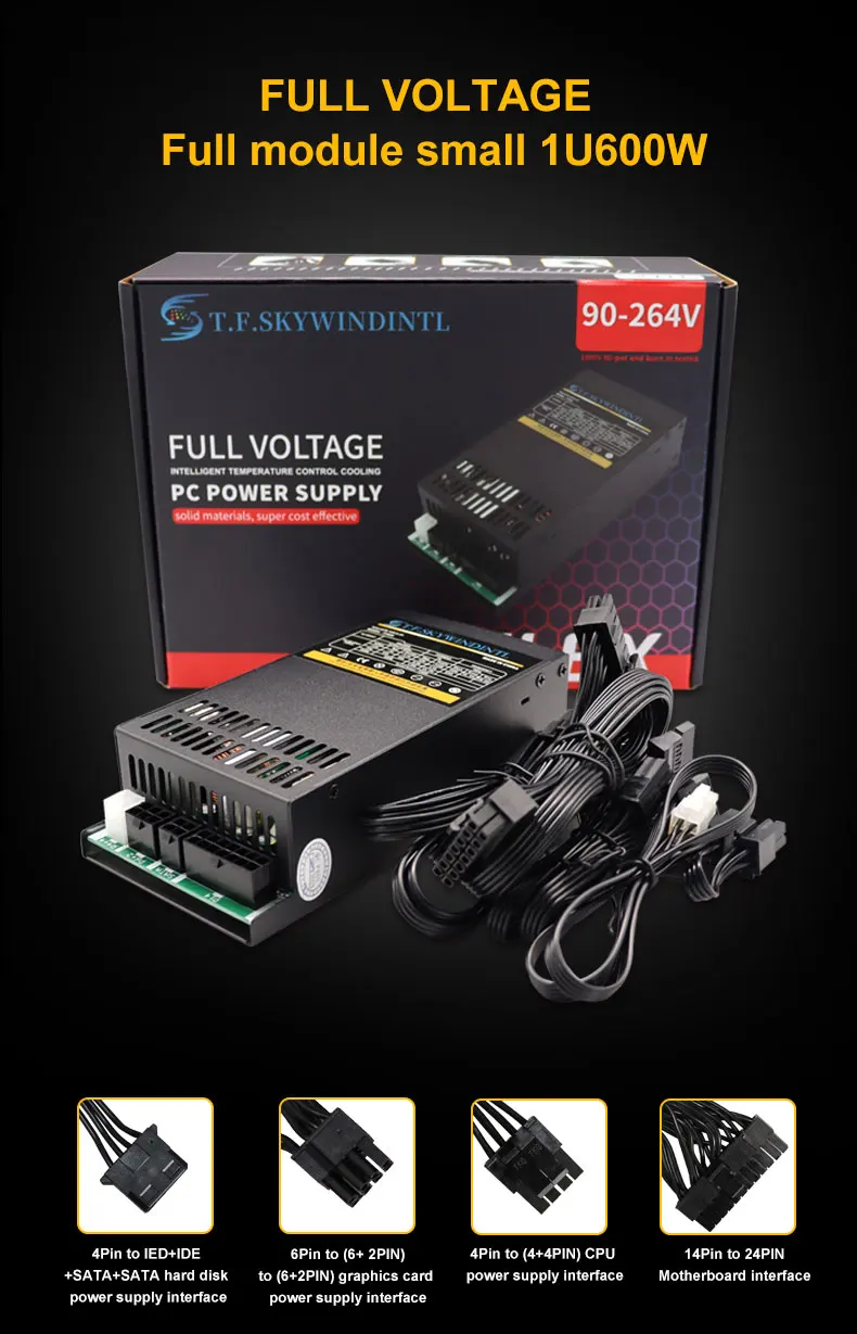 ENP-7760B 1U Volle Modulare Computer Netzteil Kleine NETZTEIL Flex ATX Bewertet 600W für ITX PC Netzteil NETZTEIL ENP-7760B – Detail 6