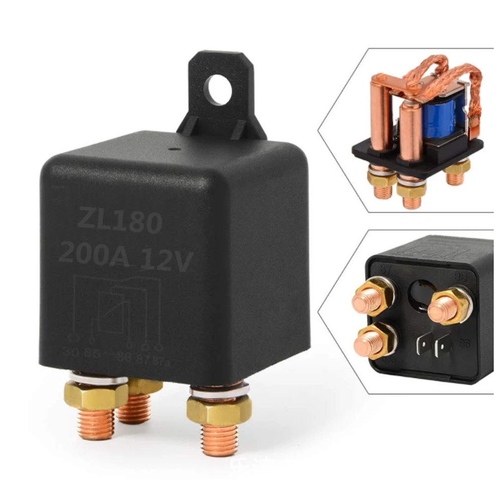 Start 200A 250A 12V 24V 4PIN 5PIN  Coil Automotive Heavy Duty High Current Automobile Starter Power Auto Car Starting Relay