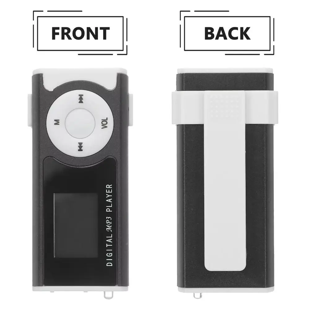 Lossless Sound Portable Mini MP3 Player with LCD Screen Card Slot USB MP3 Music Players Metal Clip Slim Student Walkman view 3