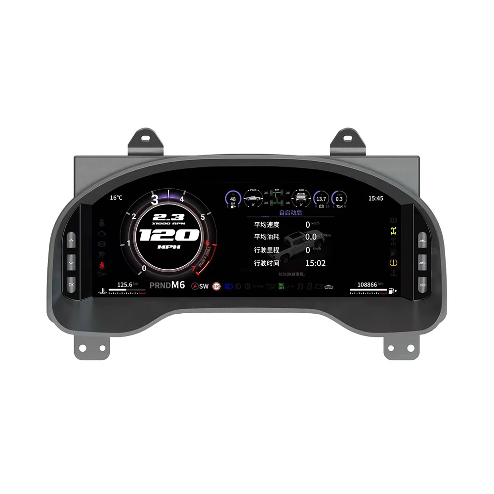 ZWNAV 1920*720 LCD Digital Cluster for Tundra 2014-2020 Virtual Cockpit ABS Plug Play for Chevroler Silverado Speedometer
