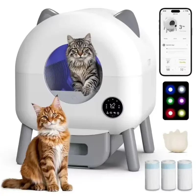 Automatic Self-Cleaning Cat Box for Smart APP Control Odor Free Large Capacity OEM Wholesale Supplier