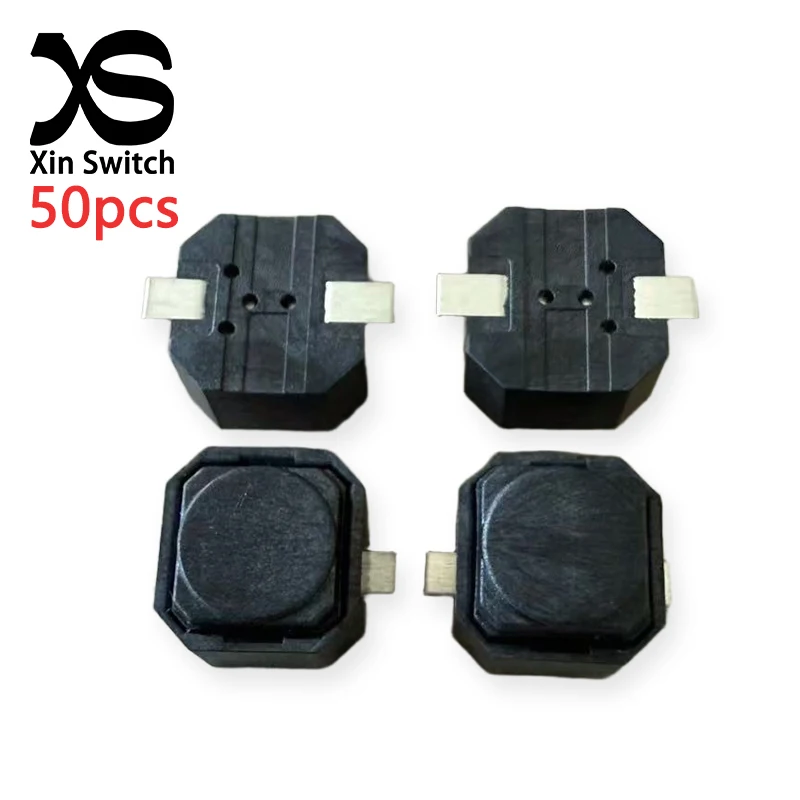 50PCS 6x6 SMD Silent Silicone Tact Switch 6*6*4.3/5.0mm DC12V 50mA 2-Pin Distance 8.3 Straight Foot Patch TG-E019 Button Switch