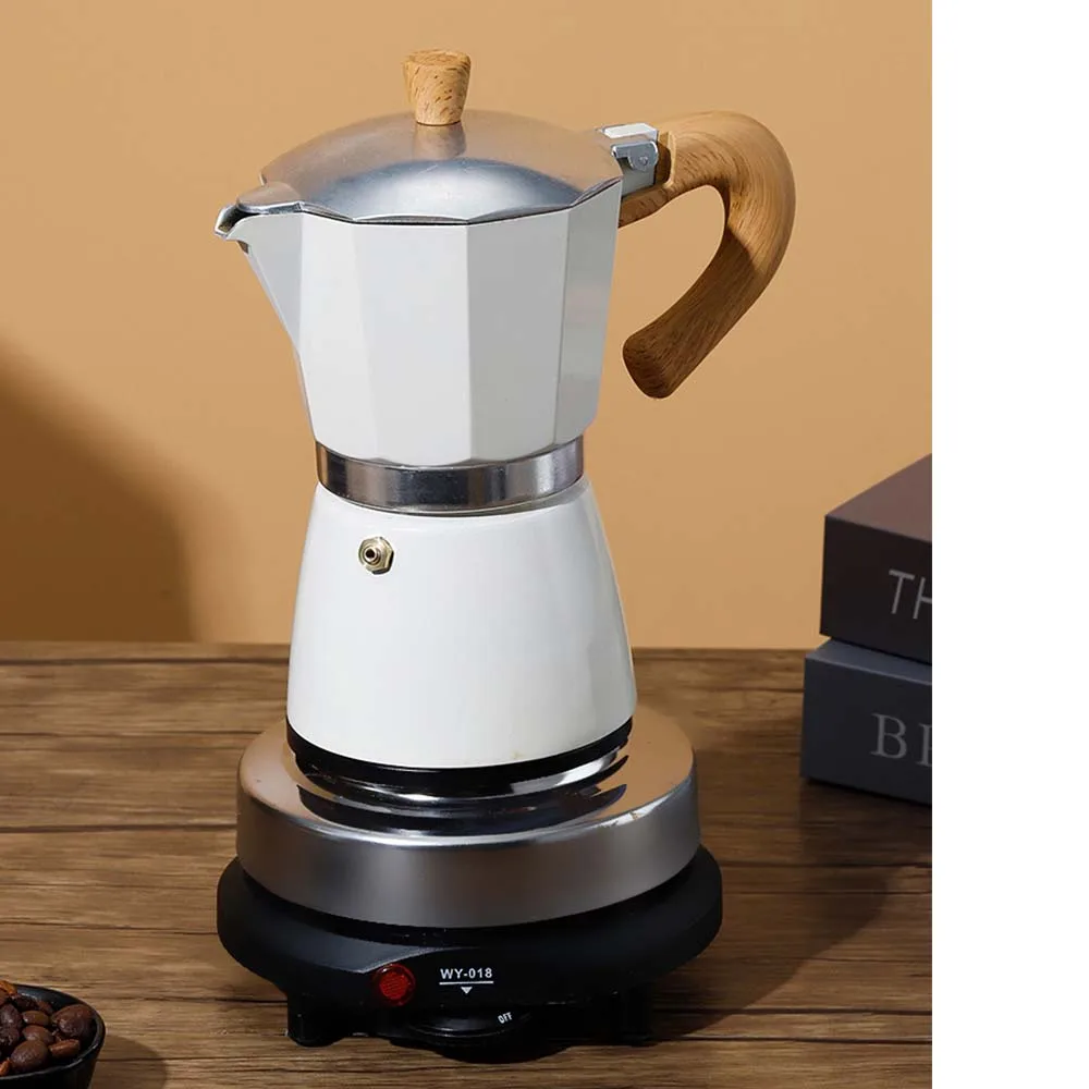 Moka Pot Coffee Machine Espresso Aluminum Geyser Coffee Maker Kettle European Italian Style Moka Cafeteira Tea Maker Latte Stove