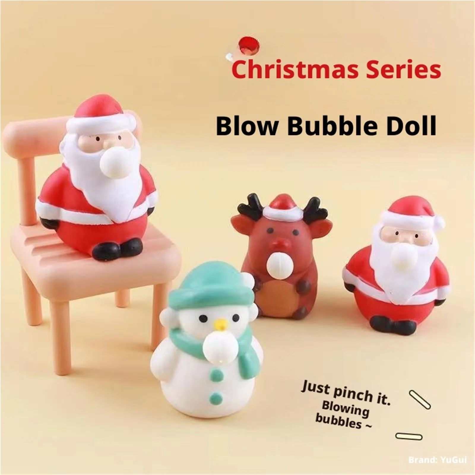 3 قطع من ألعاب إسفنجية لعيد الميلاد الناعمة للأطفال تتضمن سانتا، شجرة عيد الميلاد، لعبة يد لتخفيف الضغط على رجل الثلج الرنة #5