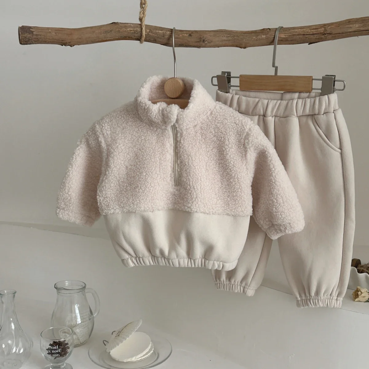 1-3 سنوات بيبي بوي بنات مجموعة ملابس الشتاء الخريف لامب بلوزة من الصوف السراويل 2 قطعة الأطفال دعوى طفل طفل الزي غير رسمي