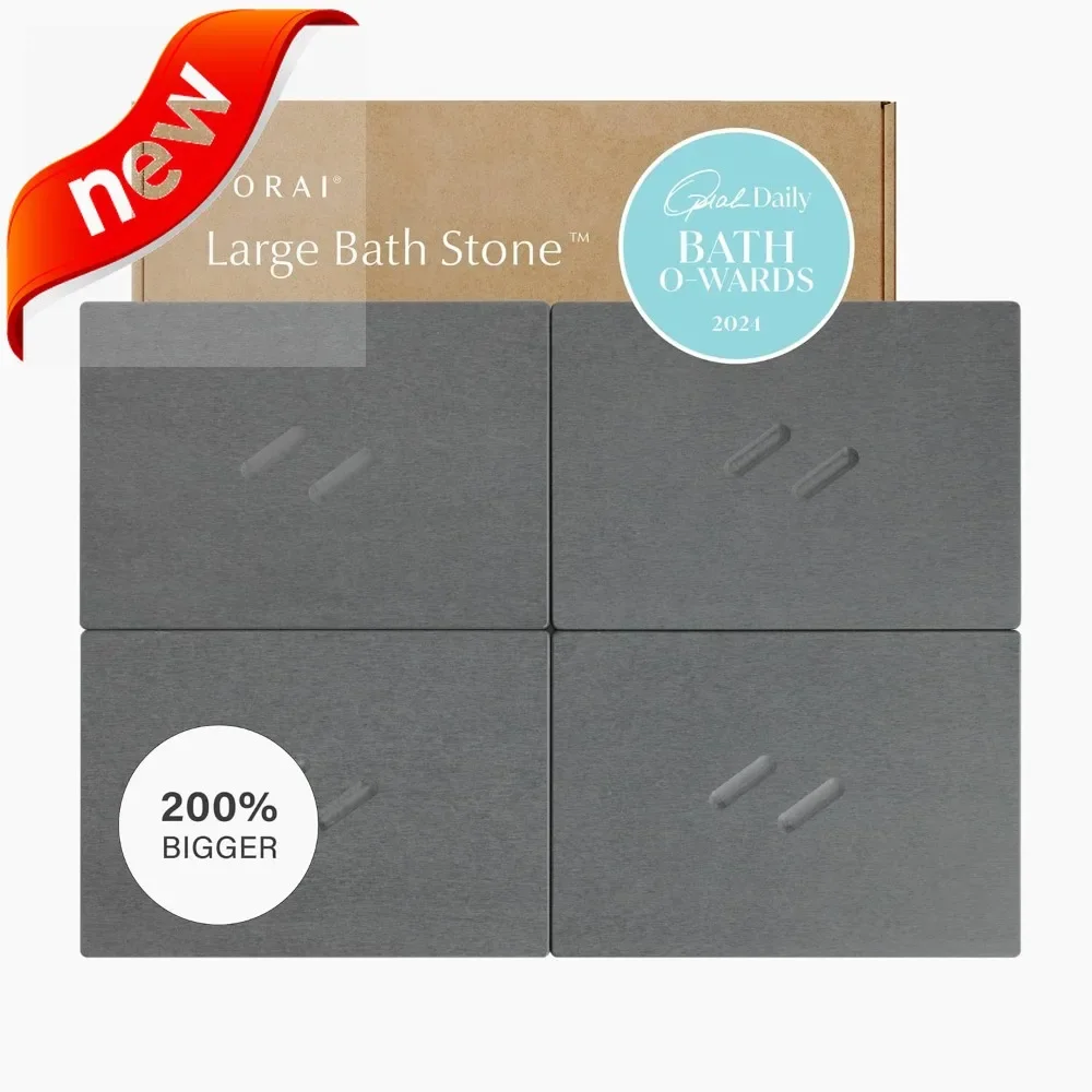 

Large Customizable Non-Slip Bath Mat for Bathroom - Quick-Drying, 22.3 x 31.6 x 0.6