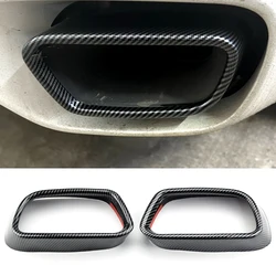 Aço inoxidável Car Exhaust Pipe Cover, cauda preta da garganta, adesivo para BMW X5, F15, X6, F16, M Versão Sports, 2014-18