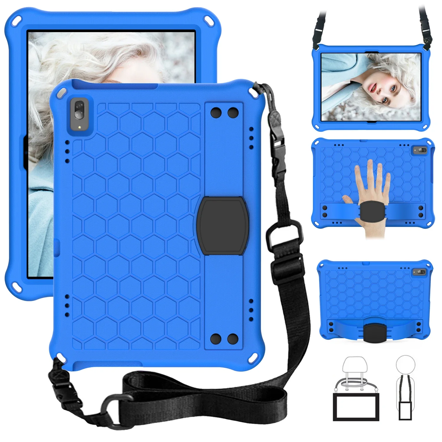 For Lenovo Tab M10 X505 X605F X704 X304 Case Shockproof Full Safe Kids with Stand Function and Shoulder Strap for P10 X705 Case