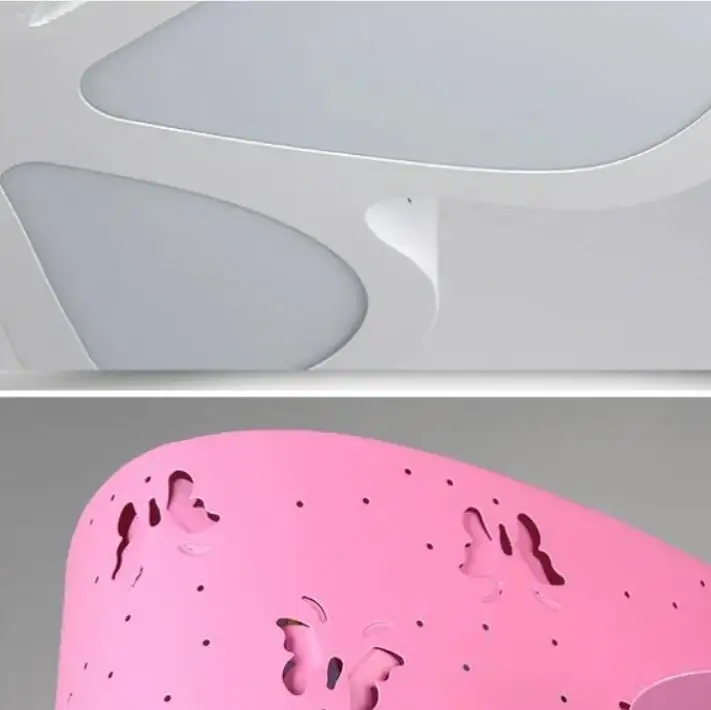 

Modern brief LED ceiling lamp children bedroom colorful butterfly hollow iron home deco dining room acrylic ceiling light