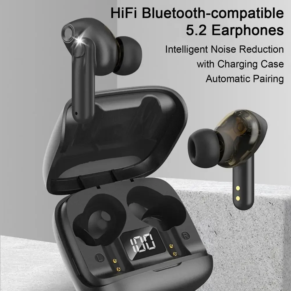 Automatic Pairing Four Speakers In-ear Wireless Earbuds with Charging Case HiFi Sound Bluetooth-compatible 5.2 Sport Earphone