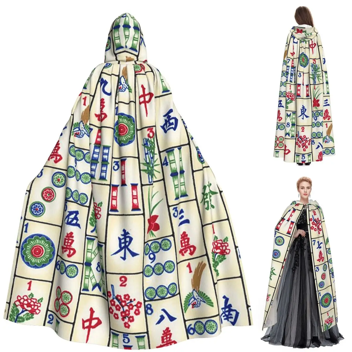 جونغ بلاط نمط طويل مقنعين عباءة الساحرة القرون الوسطى زي تأثيري كيب هالوين معطف الكبار للجنسين