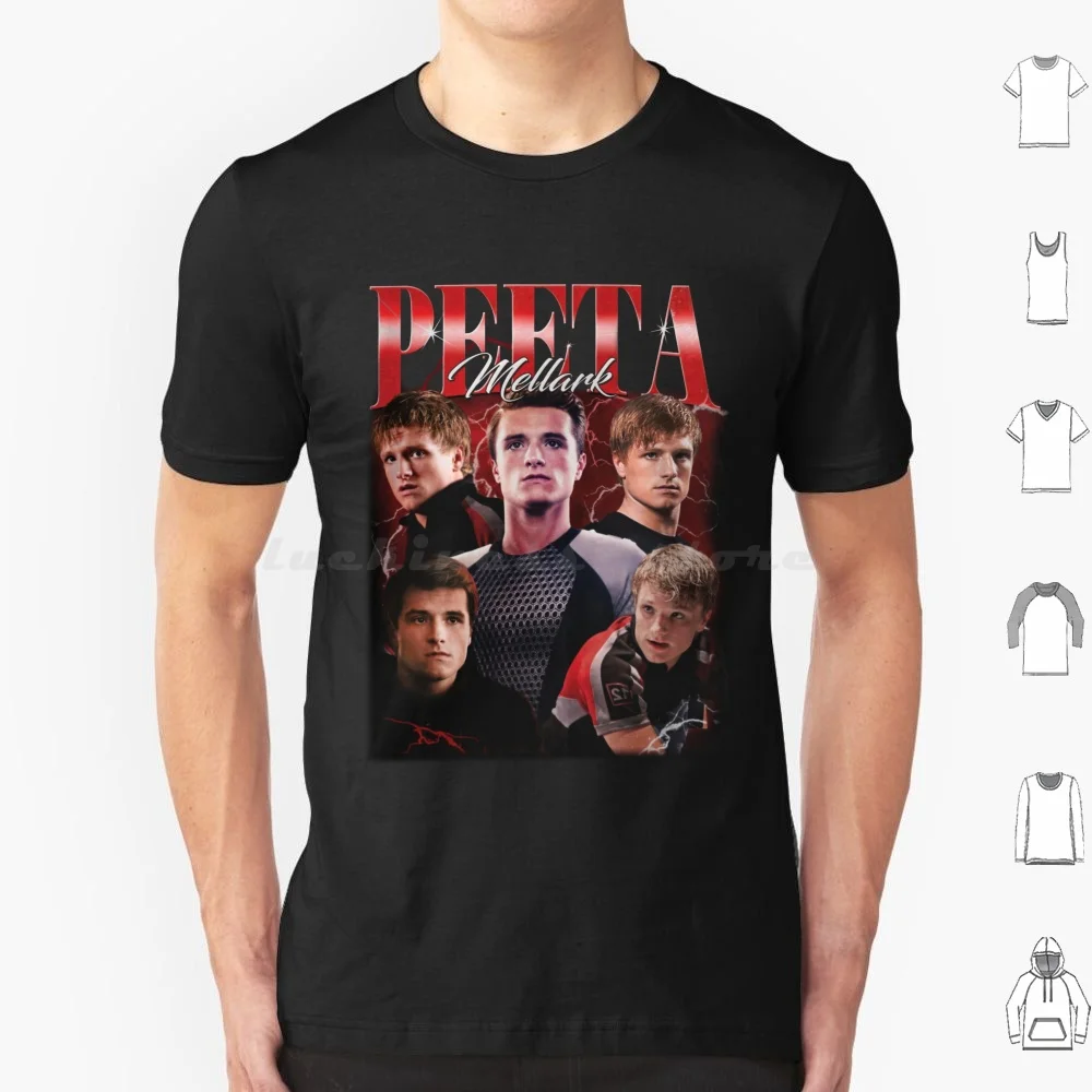 Vintage Peeta Mellark Josh Hutcherson T Shirt Big Size 100% Cotton Coriolanus Snow Tom Blyth Hunger Game Hungergames Hungergame
