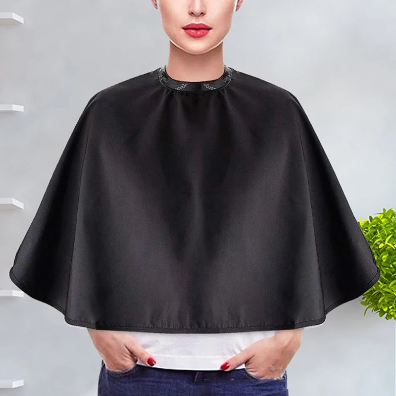 

Hair Cutting Cape Hairdressing Salon Barber Short Square Black Waterproof Hair Cutting Cape Cloth Wrap Hairdressing Cape