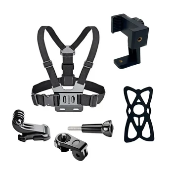 Göğüs kemeri döndür telefon dağı iPhone akıllı telefon kemer vücut demeti tutucu için Gopro Hero 12 11 10 9 Insta360 X3 Dji kamera