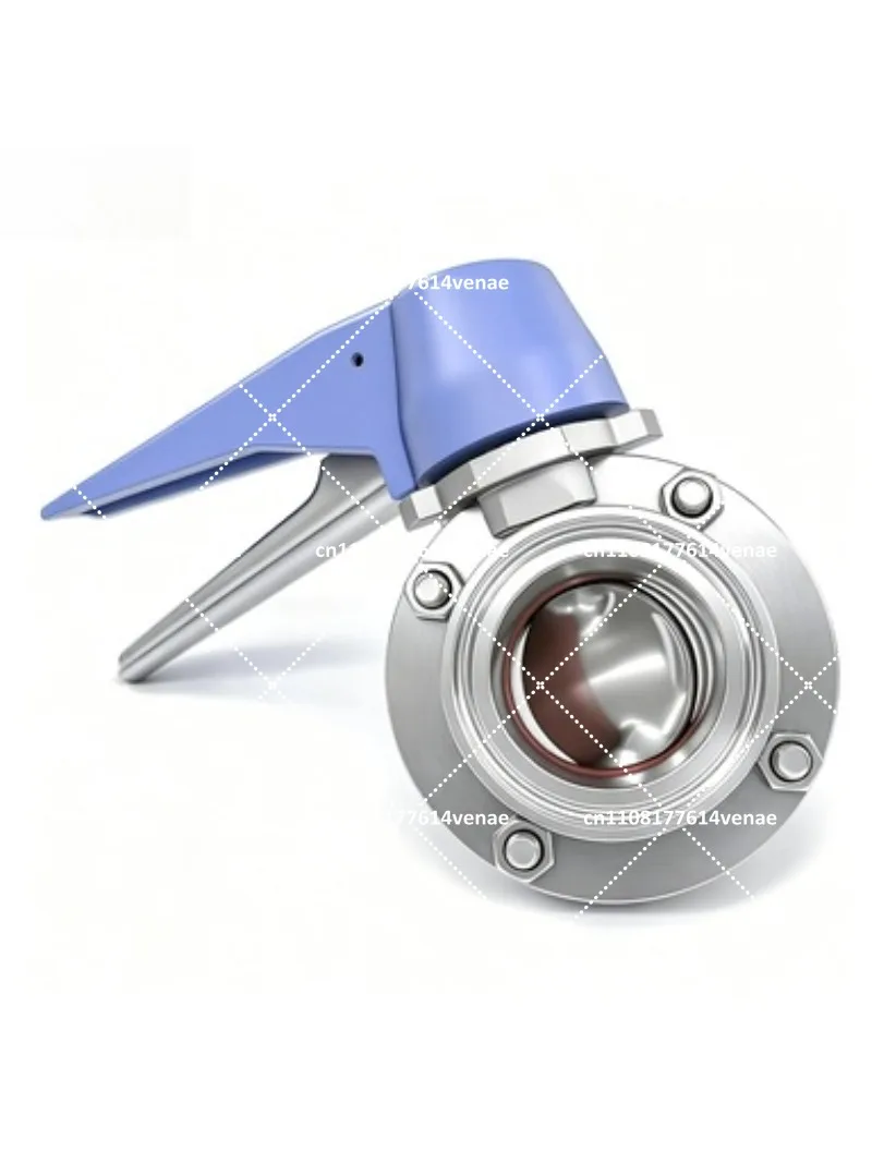 304 Stainless Steel Duckbill Quick Install Butterfly Valve Sanitary Manual Clamp Type