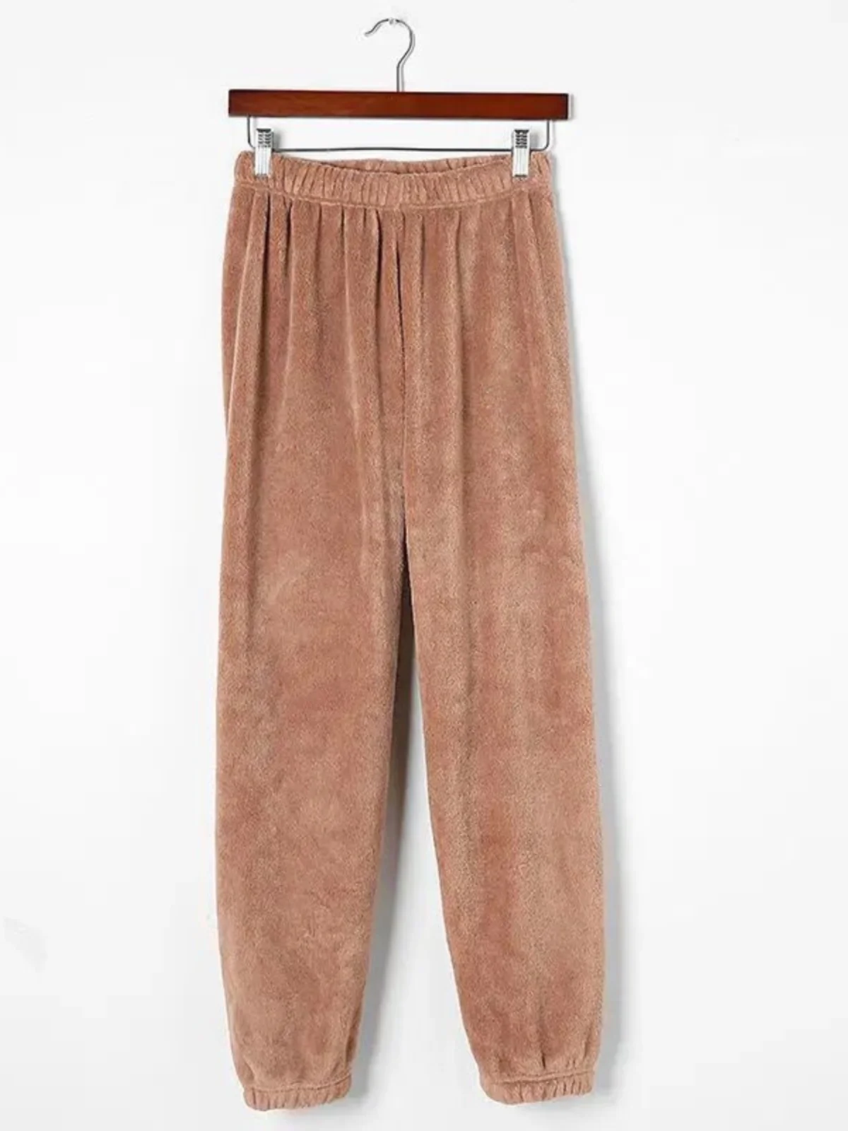 Thickened Fleece Warm Pants Coral Fleece Comfortable Double-sided Velvet Cuffed Home Outdoor Wear Casual Lantern Pants