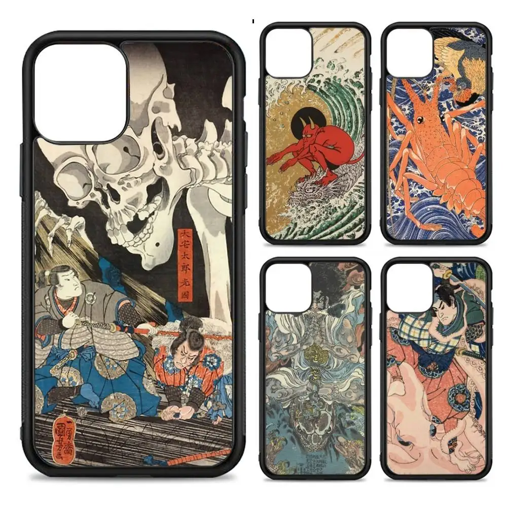 

Чехол для телефона Utagawa Kuniyoshi Ukiyoe Art, силиконовый чехол из ПК + ТПУ для iPhone 11, 12, 13, 14, 15, 16, 17 Plus Pro Max Cover