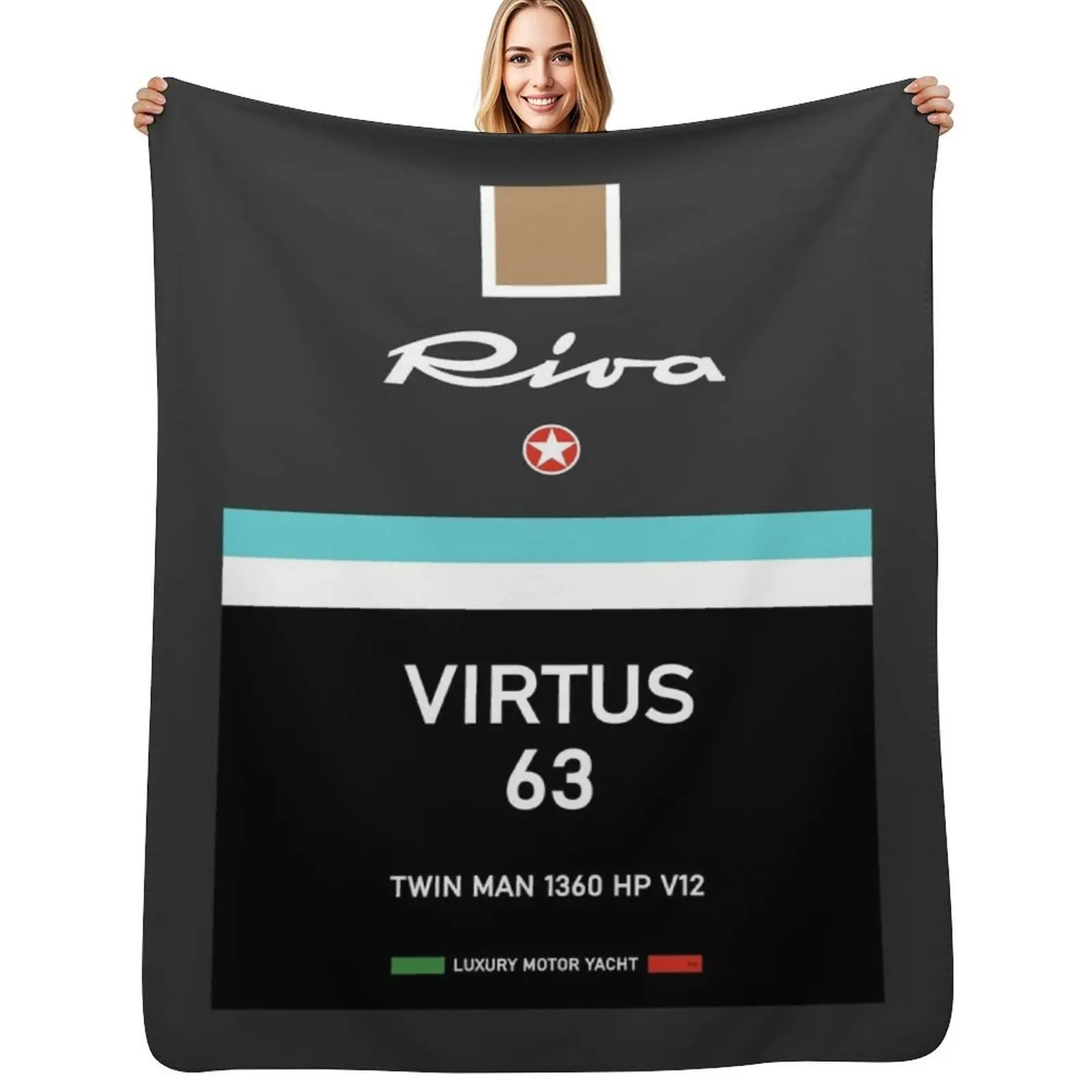 Riva Virtus 63 Aquarama Luxury Yacht Monaco Throw Blanket Loose Bed linens Soft Beds For Sofa Thin heavy to sleep Blankets