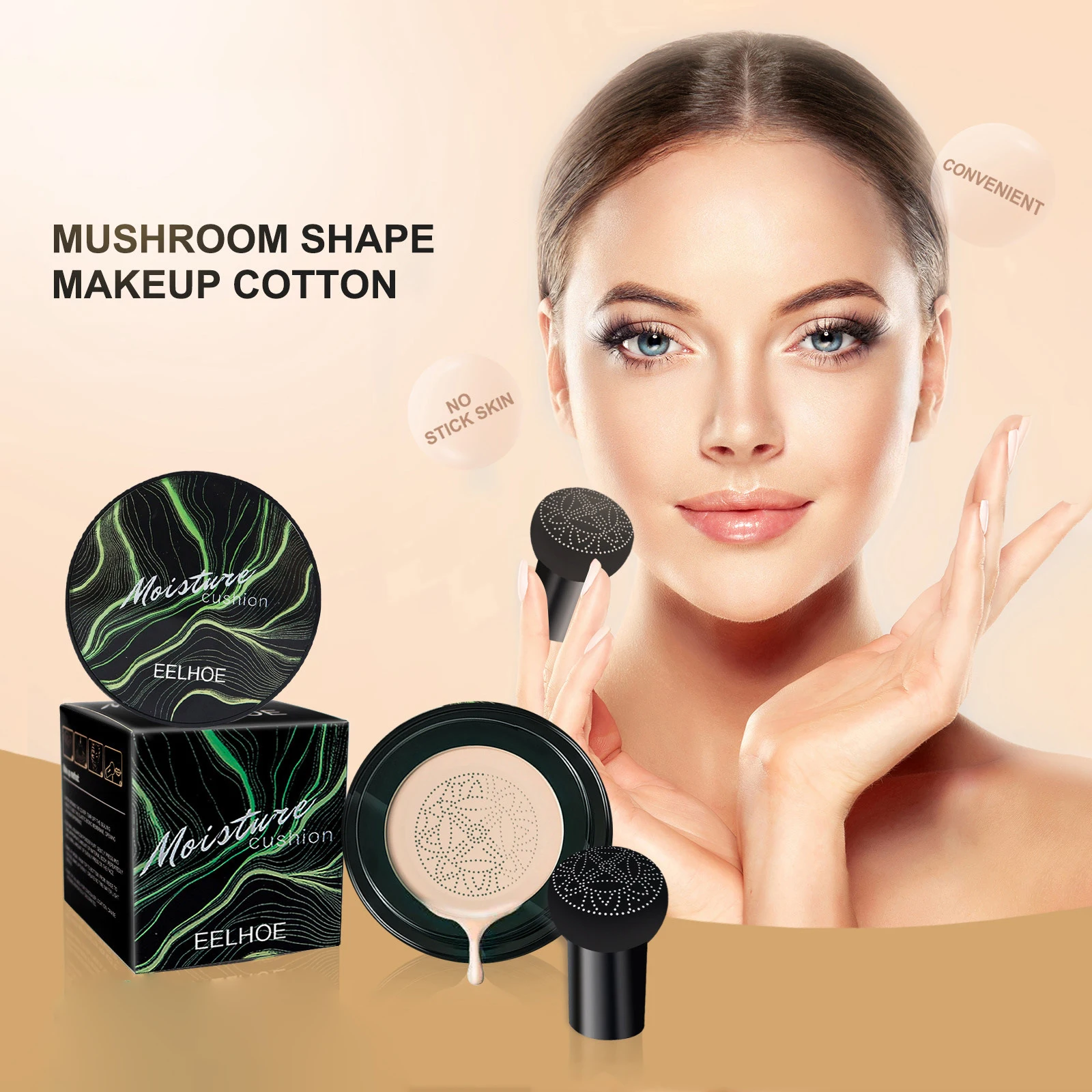 Air Cushion Concealer CC Cream Mushroom Head BB Cream Moisturizing Waterproof Long Lasting Natural Brighten Comestics