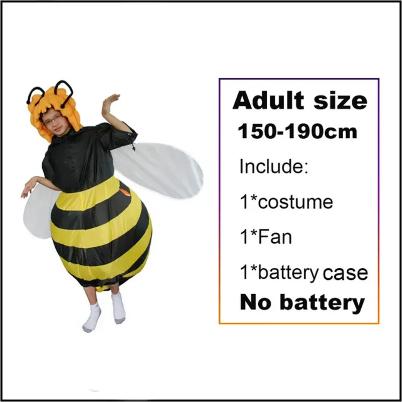 2025 New Adult Honey Bee Inflatable Costumes Halloween Cosplay Mascot Role Play Disfraz Carnival Party Dress Festival Birth X157