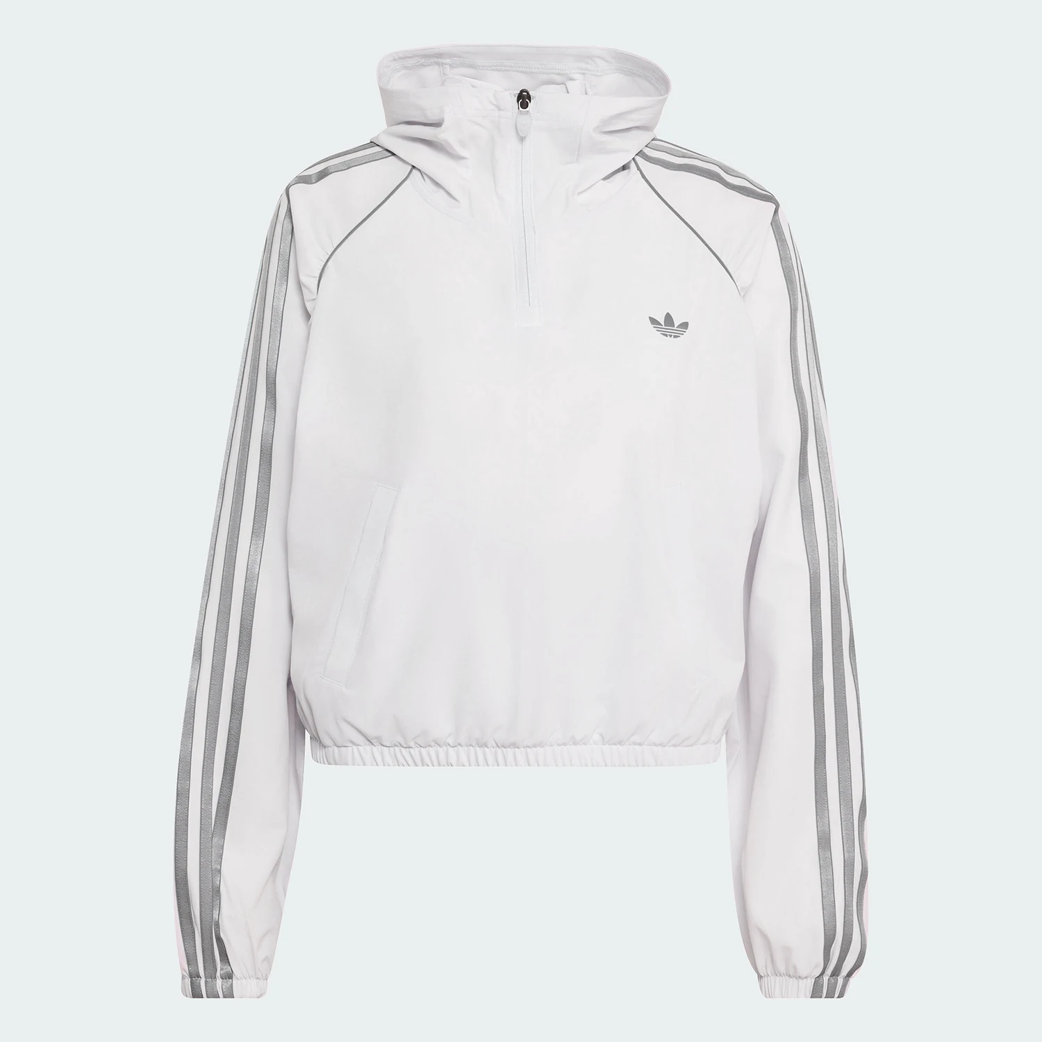 Adidas genuine clover women's fashionable half zipper long sleeved sports T-shirt KT7084