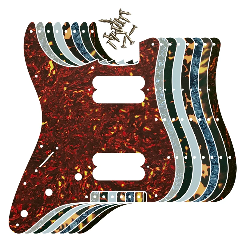 

Pleroo Quality Guitar Pickguard -For Left Handed US FD 11 Screw Holes Player Start HH Humbucker Start Scratch Plate Many Colors