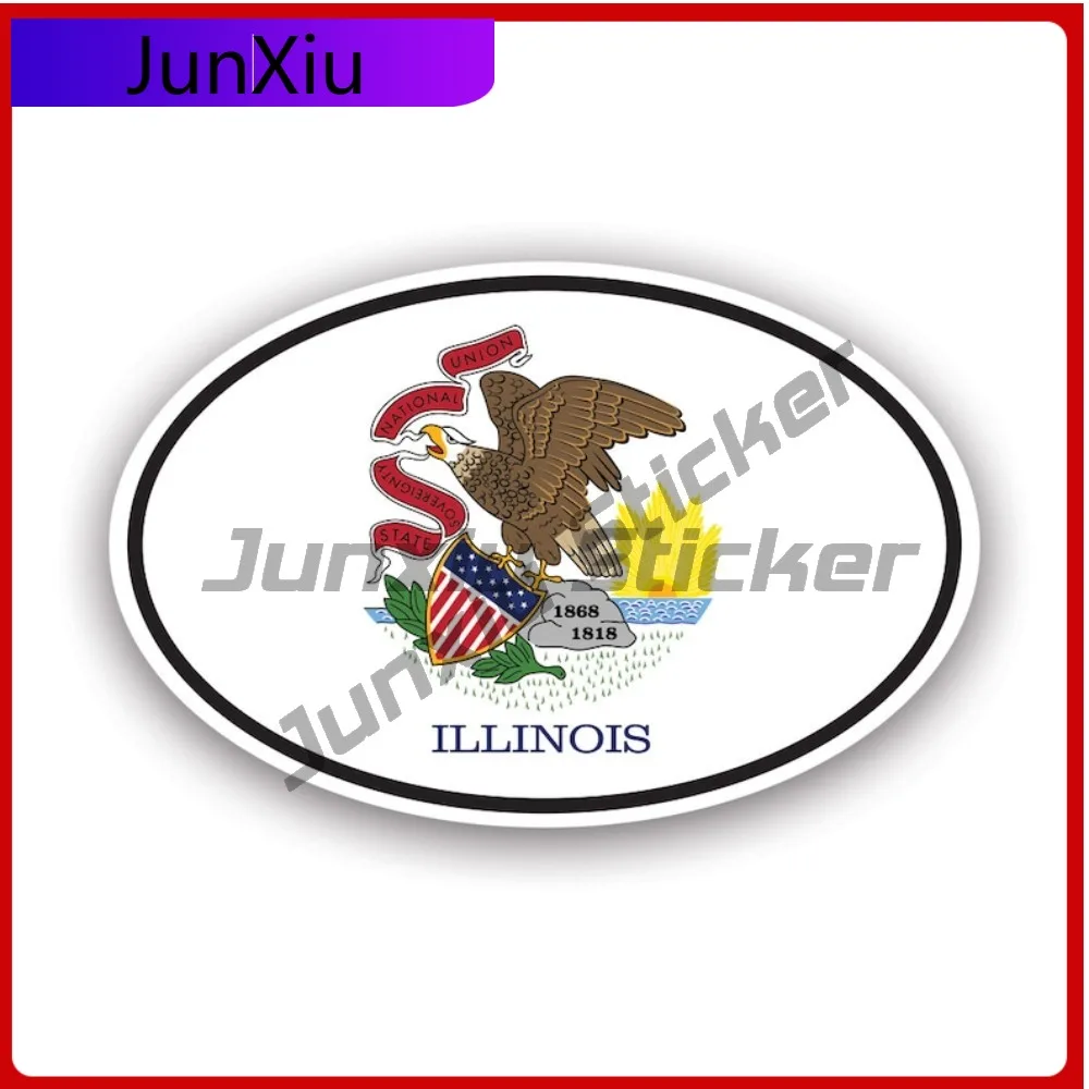 Illinois Flag Oval …